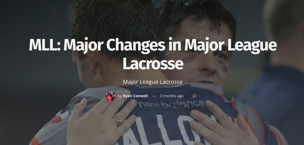 Boston Globe – “Major League Lacrosse increases salary cap, adds two