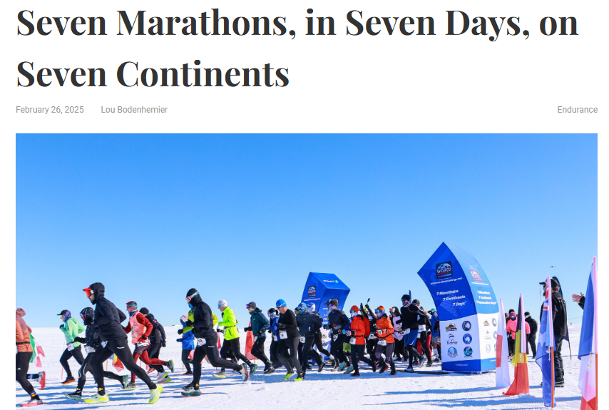 Seven Marathons, in Seven Days, on Seven Continents, ExplorersWeb