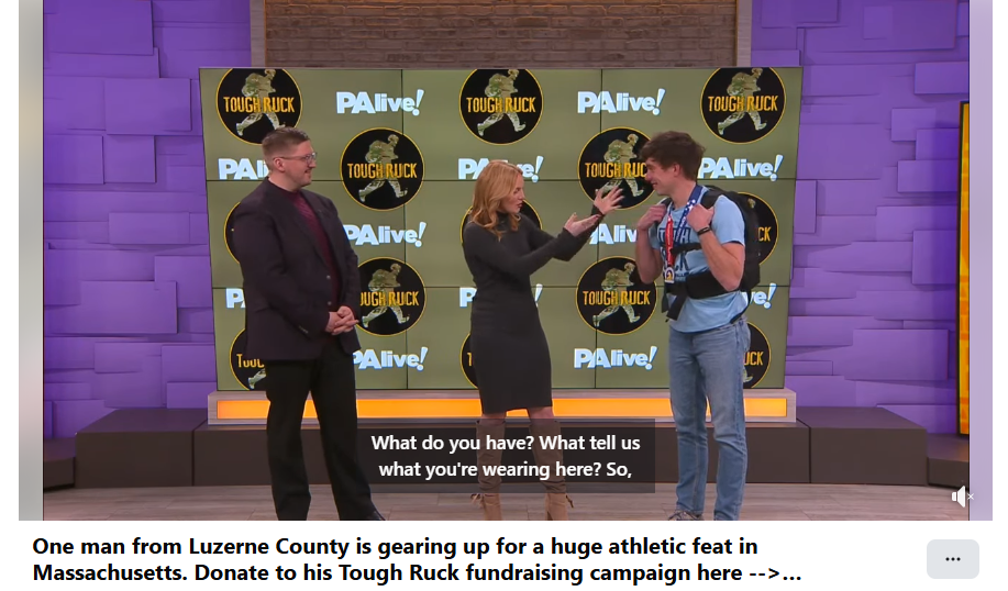 One man from Luzerne County is gearing up for a huge athletic feat in Massachusetts. Donate to his Tough Ruck fundraising campaign here, PA Live
