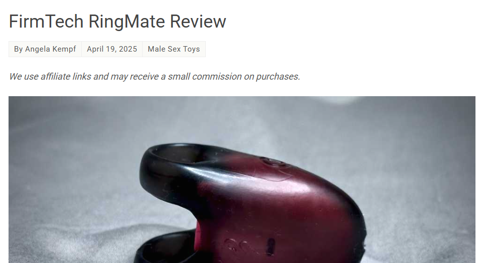 FirmTech RingMate Review, Angela Kempf, My Sex Toy Guide