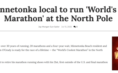 Lake Minnetonka local to run ‘World’s Coolest Marathon’ at the North Pole, HometownSource.com