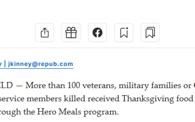 ‘Hero Meals’ fill Thanksgiving gaps for veterans and military, Gold Star families, Masslive