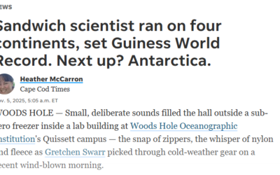 Sandwich scientist ran on four continents, set Guiness World Record. Next up? Antarctica, Cape Cod Times
