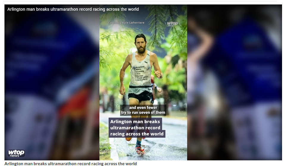 Arlington man breaks ultramarathon record racing across the world, WTOP News