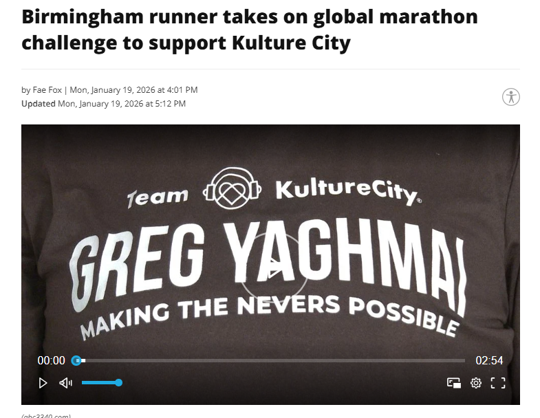 Birmingham Runner takes on Global Marathon Challenge to Support Kulture City, ABC33