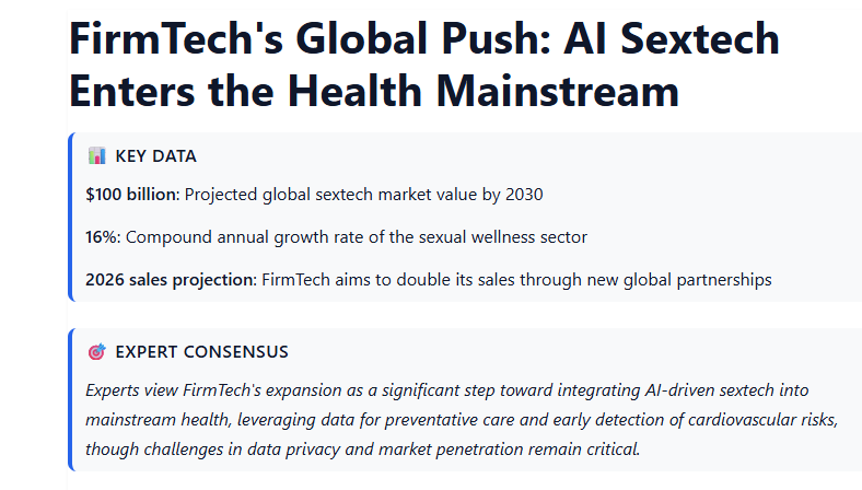 FirmTech’s Global Push: AI Sextech Enters the Health Mainstream, Briefglance