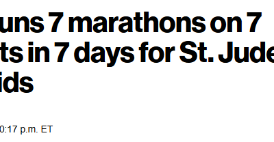 NJ man runs 7 marathons on 7 continents in 7 days for St. Jude’s cancer kids, NY Post