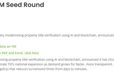 Titl Raises $2.5M Seed Round, VC Daily News