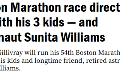 Boston Marathon race director to run with his 3 kids — and astronaut Sunita Williams, Boston.com