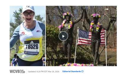 Marathon community honors Susan Hurley with bench dedication in Newton, WCVB