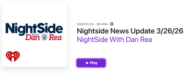Joshua Milne PR: Nightside-News-Update-3-26-26-NightSide-With-Dan-Rea-Apple-Podcasts