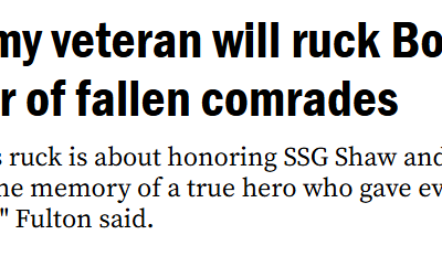 This Army veteran will ruck Boston in honor of fallen comrades, Boston.com