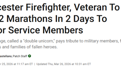 Worcester Firefighter, Veteran To Run 2 Marathons In 2 Days To Honor Service Members, Patch.com
