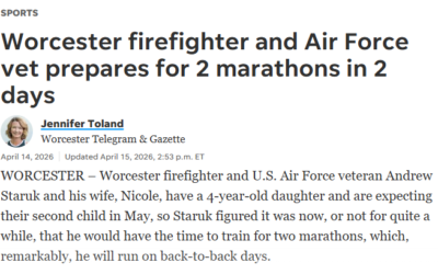 Worcester firefighter and Air Force vet prepares for 2 marathons in 2 days, Telegram & Gazette