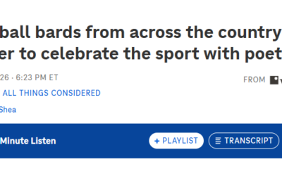 Baseball bards from across the country gather to celebrate the sport with poetry, NPR’s All Things Considered