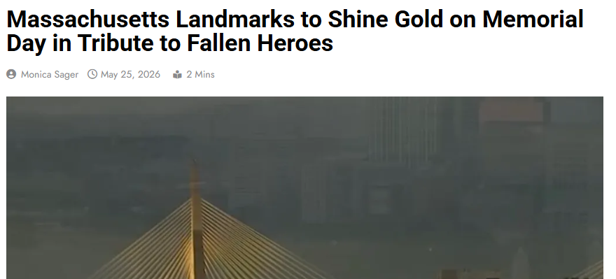 Joshua Milne PR: Massachusetts-Landmarks-to-Shine-Gold-on-Memorial-Day-in-Tribute-to-Fallen-Heroes-Swampscott-Tides