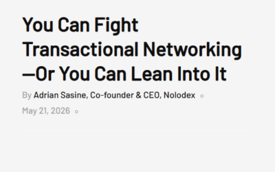 You Can Fight Transactional Networking—Or You Can Lean Into It, Small Business Currents